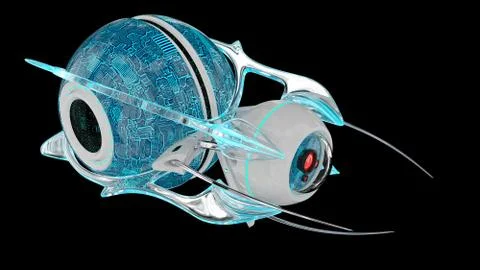 Nano robot 3D render Stock-Illustration