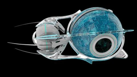 Nano robot 3D render Stock Illustration