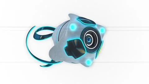 Nano robot 3D render Stock Illustration