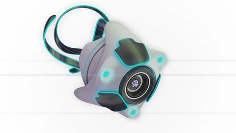 Nano robot 3D render Stock Illustration