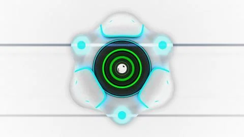 Nano robot 3D render Stock-Illustration