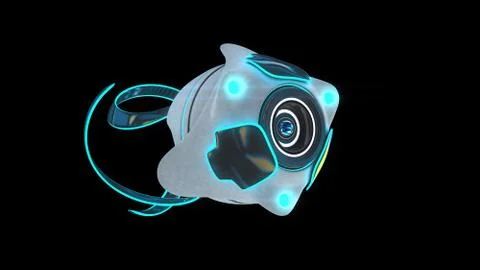 Nano robot 3D render Stock Illustration