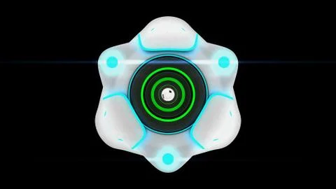 Nano robot 3D render Stock Illustration