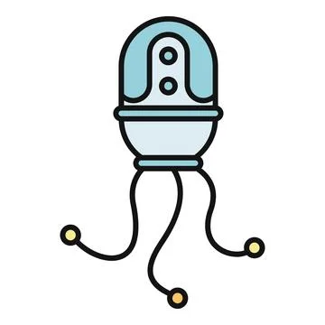 Nano robot icon representing future medical technology Stock Illustration