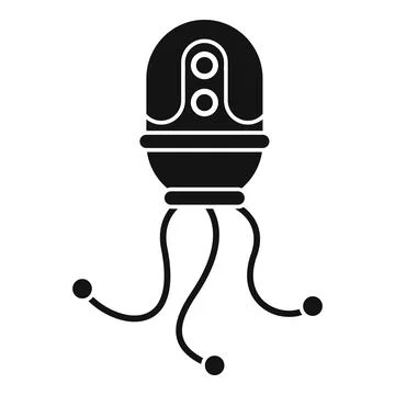 Nano robot icon, simple style Illustrazione stock