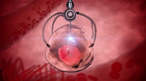 Nano robot kills the human cell. Medical concept anatomical future.  Video stock 59507484