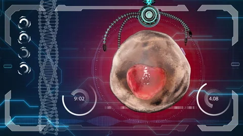 Nano robot kills the human cell. Medical concept anatomical future.  Video stock 59507542