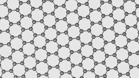 Nano Tech Graphene Structure loop Spin with an alpha channel Metal. This nano Stock Footage 340368862