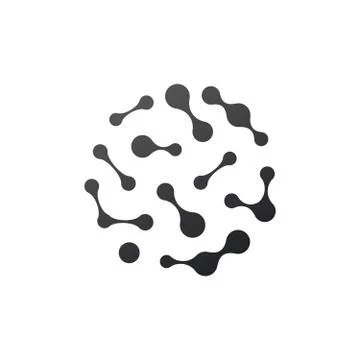 Nano technology Abstract molecular structure in the form of a sphere. Stock V Stock Illustration