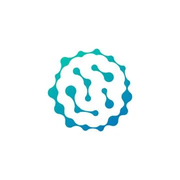 Nano technology Abstract molecular structure in the form of a circle. Stock V Stock Illustration