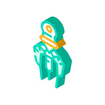 Nano technology isometric icon vector illustration 스톡 일러스트