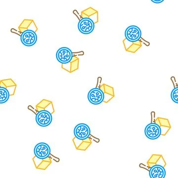Nano technology production vector seamless pattern Illustrazione stock