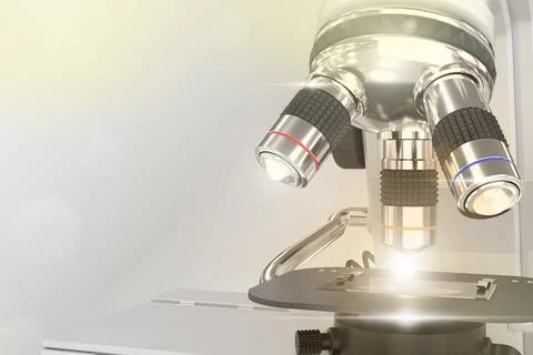 Nano technology research concept, microscope Stock Illustration