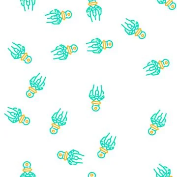 Nano technology vector seamless pattern Illustrazione stock