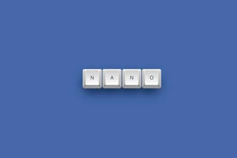 Nano text on a 3d keyboard button with shadow concept series Иллюстрация