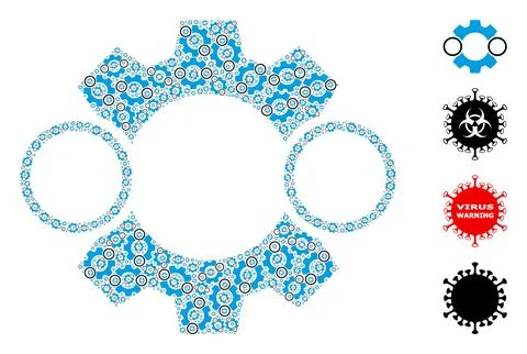 Nanobot Icon Recursion Collage Stock Illustration