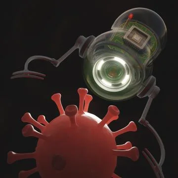 Nanobot x Virus 스톡 일러스트