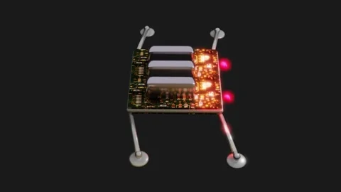 Nanobots , micro-robotics. Miniature robot. 3d animation Video stock 196140333