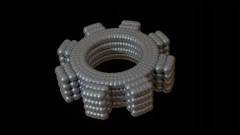 Nanogear 3d render animation concept Stock Footage 197119295