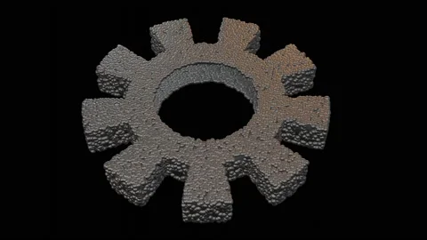 Nanogear 3d render animation concept Stock Footage 197119302