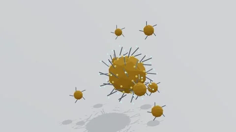 Nanoparticle nanotech 3d loop white background 3D animation seamless loop 動画素材 341849906