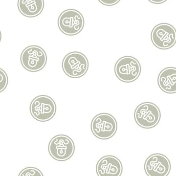 Nanorobot electronic device glyph vector seamless pattern 스톡 일러스트