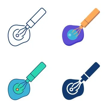 Nanorobot icon set Stock Illustration