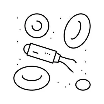 Nanorobotics modern technology line icon vector illustration Stock Illustration