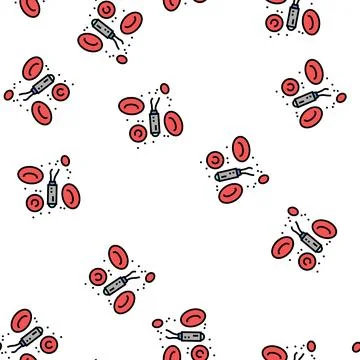 Nanorobotics modern technology vector seamless pattern Stock Illustration