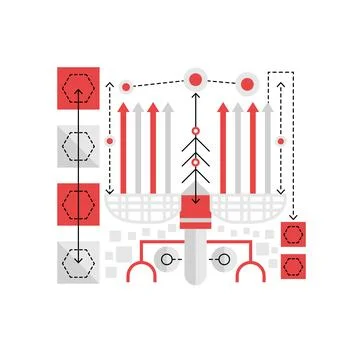 Nanorobots engineering concept Stock Illustration