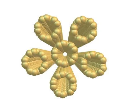 Nanorope model isolated on white Stock Illustration