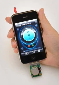 A Nanosensor Device for Cellphone Intergration and Chemical Sensing Networ... Stock Photos