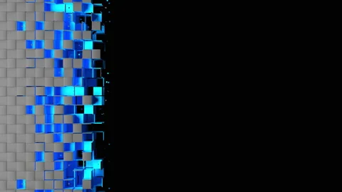 Nanotech abstract horizontal transition Stock Footage 156751880