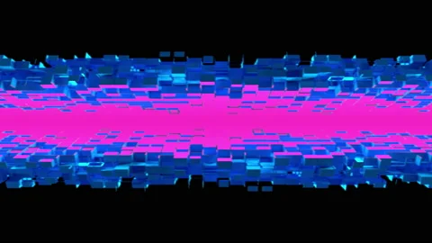 Nanotech angle with cubic particles Stock Footage 156711262