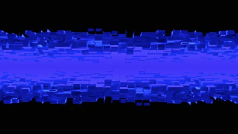 Nanotech angle with cubic particles Stock Footage 156722948