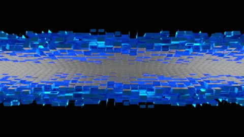 Nanotech angle with cubic particles Stock Footage 156730110