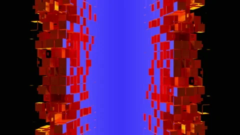 Nanotech corner with cubic particles Stock Footage 156721049