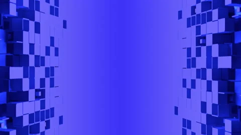 Nanotech corner with cubic particles Stock Footage 156726280