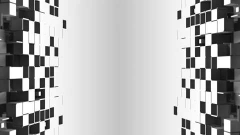 Nanotech corner with cubic particles Stock Footage 156747363