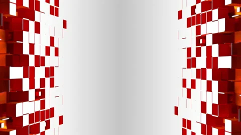 Nanotech corner with cubic particles Stockbeeldmateriaal 156749047