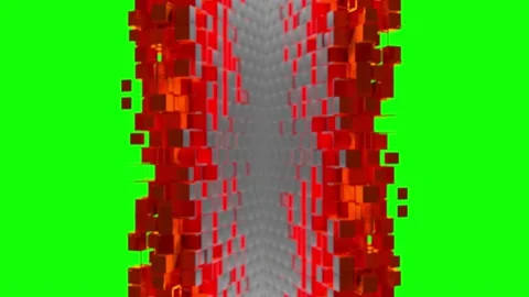 Nanotech corner with cubic particles Stockbeeldmateriaal 172303067