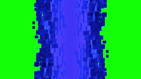 Nanotech corner with cubic particles Stock Footage 178104038