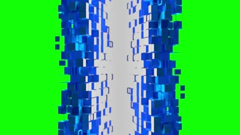 Nanotech corner with cubic particles Stock Footage 181579924