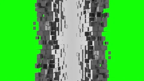 Nanotech corner with cubic particles Stockbeeldmateriaal 186792196