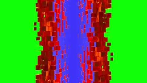 Nanotech corner with cubic particles Video stock 194154525