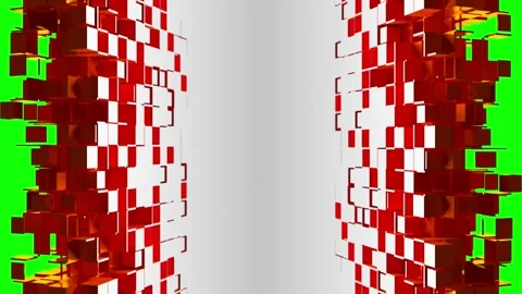 Nanotech corner with cubic particles Stock Footage 196243740