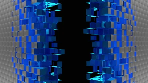 Nanotech Gate with cubic particles Stockbeeldmateriaal 156714699