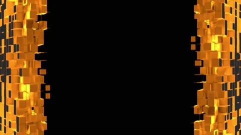 Nanotech Gate with cubic particles Stock Footage 156726358