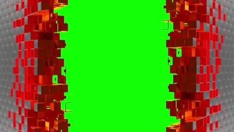 Nanotech Gate with cubic particles Stock Footage 172303890