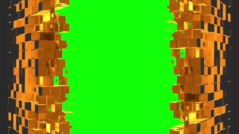 Nanotech Gate with cubic particles Stock Footage 178116649